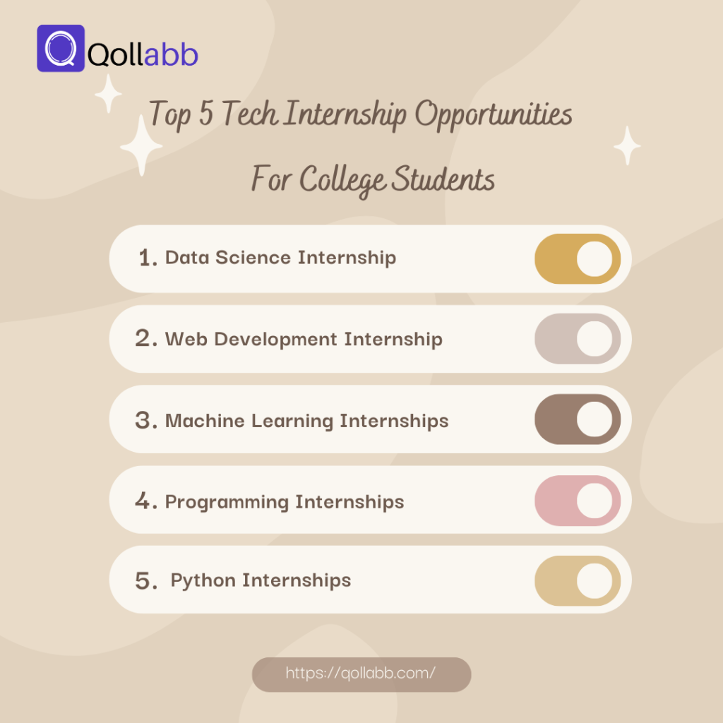 Tech Internship Opportunities for College Students