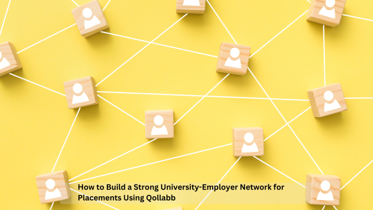 Wooden blocks with person icons connected by white lines on a yellow background, symbolizing a network of relationships.