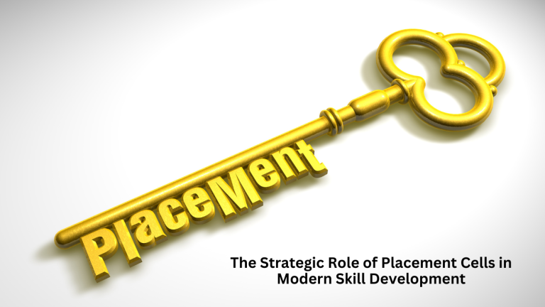 Golden key with the word "Placement" symbolizes the strategic role of placement cells in modern skill development.